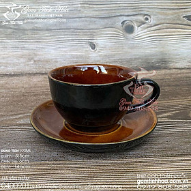 Mua Ly tách uống cà phê capuchino 220ml gốm sứ Bát Tràng men màu