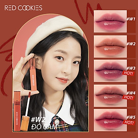  Son Bóng Red Cookies Glow Water Wrap Tint Hàn Quốc Màu W2 - Đỏ Cam