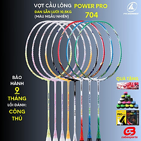 Vợt cầu lông Prokennex Power Pro 704 đã đan dây 10.5kg, vợt carbon công thủ toàn diện Bảo hành 9 tháng Kèm Quà Tặng Quấn cán (Ngẫu nhiên màu lưới và quấn cán)