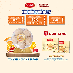 Hộp 100g Tổ yến sơ chế Yến Việt thượng hạng, ít lông, rút lông định hình, tỷ lệ sợi 85% - Bạch Minh Yến