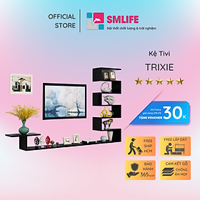 Kệ tivi treo tường phòng khách phong cách tối giản SMLIFE Trixie