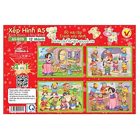 Xếp Hình A5 - Bạch Tuyết Và 7 Chú Lùn 4in1 A5-039