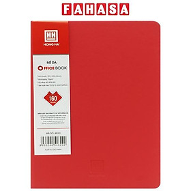 Sổ Da Officebook - B5 Kẻ Ngang 160 Trang ĐL 70g/m2 - Hồng Hà 4620 - Màu Đỏ