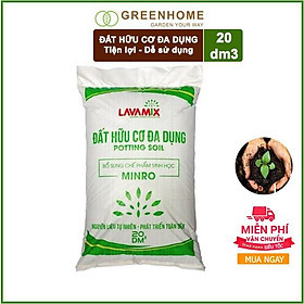 20dm3 (9-10kg) Đất Sạch Hữu cơ Đa dụng Trồng Rau, Hoa Kiểng Lavamix Tiện Lợi, Dễ Sử Dụng