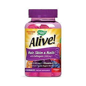 Mua Alive! Premium Hair, Skin and Nails Multivitamin with Biotin and Collagen, 60 Count tại Global Ecom Mua Alive! Premium Hair, Skin And Nails Multivitamin With Biotin And Collagen, 60 Count Tại Global Ecom