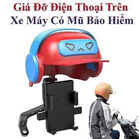 Mua Giá Đỡ Điện Thoại N2 Trên Xe Máy Kèm Mũ Bảo Hiểm Che Nắng Mưa