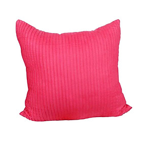 Suede Square Throw Pillow Case Sofa Bed Waist Cushion Cover Pink 45cm