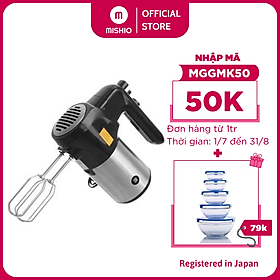 Máy đánh trứng Mishio MK215 300W - 5 tốc độ, đi kèm que đánh bột và đánh trứng - Hàng chính hãng