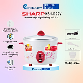 Mua Nồi Cơm Điện Nắp Rời Sharp KSH-D22V - Màu Ngẫu Nhiên - Hàng chính hãng - Bảo Hành 12 Tháng