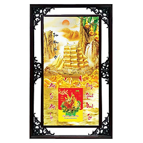 Lịch Cao Cấp 2021 Thuận Buồm Xuôi Gió 02 Khung Đôi (50x82 Cm)