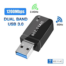 Dual Band 1200Mbps USB Realtek RTL8812BU Wireless AC1200 Wlan USB Wifi Lan Adapter Dongle 802.11ac For Laptop Desktop