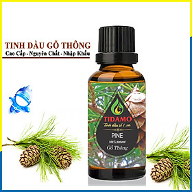 Tinh Dầu Gỗ Thông TIDAMO Nguyên Chất Nhập Khẩu Ấn Độ - Xông Phòng Thanh Lọc Không Khí, Bảo Vệ Đường Hô Hấp - Gỗ Thông 10ML