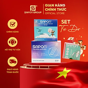 Tăm bông SAPON – Set Tự Do – Hộp giấy chữ nhật thân giấy & baby thân giấy 200 que + tặng tăm bông trang điểm 100 que