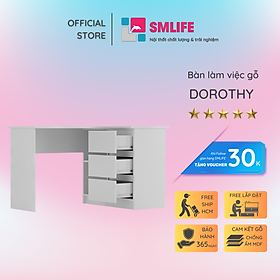 Mua Bàn vi tính chữ L bằng gỗ công nghiệp MDF SMLIFE Dorothy