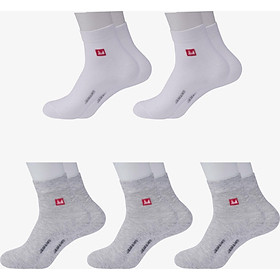 Combo 5 Đôi Tất Nam Vớ Nam Cổ Dài Sợi Cotton Cao Cấp Chống Hôi Chân, Không Xù, Không Bai Dão (Mix Màu)