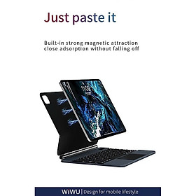 Bao Bàn Phím Wiwu Magic Keyboard MK002 Cho iPad Pro 13 inch M4 2024 / iPad Pro 11 inch M4 2024 – Cảm Ứng Nguồn, Hiển Thị Pin Thời Gian Thực, Tích Hợp Nam Châm – Hàng Chính Hãng
