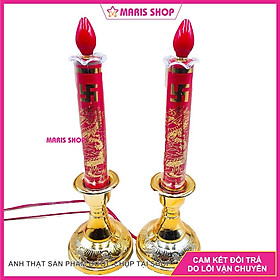 Mua Bộ 2 đèn nến để bàn thờ sử dụng đèn trái ớt nhiều kích thước  đèn cầy để bàn thờ Phật