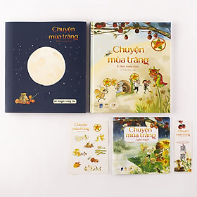 Set sách trung thu Chuyện Mùa Trăng bìa cứng song ngữ kèm cuốn Ngoại truyện và sticker dành cho bé mầm non, tiểu học