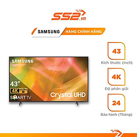 Mua Smart Tivi Samsung Crystal UHD 4K 43 Inch UA43AU8000KXXV - Hàng Chính Hãng