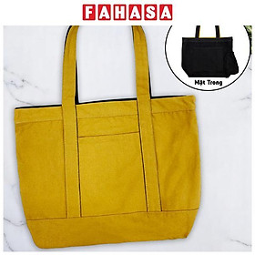 Túi Vải Tote 2 In 1 Phối 2 Màu - Saigon ZeroWaste - Màu Vàng + Đen