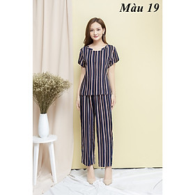 Bộ lanh (tole) nhung mặc nhà Vicci BGD.006 hoạ tiết nhiều màu