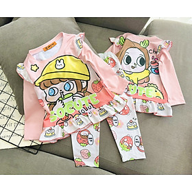 Đồ bộ ngủ dài tay cho bé gái kuromi hello kitty từ 12-40kg chất thun lạnh mềm mịn mát