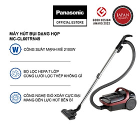 Mua Máy Hút Bụi Dạng Hộp Panasonic MC-CL607RN49 - Công suất 2100W - Công nghệ gió xoáy cực đại  - Bộ lọc HEPA & lưới lọc hiện đại - Hàng chính hãng