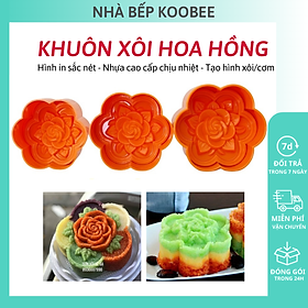 Mua Khuôn xôi hoa hồng 3 size - Khuôn xôi hình hoa loại đẹp nhựa an toàn chịu nhiệt cao cấp KooBee (NB51)