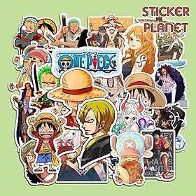 Sticker One piece trang trí mũ bảo hiểm, đàn, guitar, ukulele, điện thoại laptop