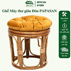 Mua Ghế mây thư giãn bập bênh ngoài trời kèm nệm vải bố chuẩn kích thước dùng cho người lớn đọc sách  xem tivi / HealHomes