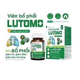 Viên Bổ Phổi Lumoto - Giúp Phổi Phục Hồi Sức Khỏe Trước Và Sau Covid – Giúp Phổi Khỏe Mạnh Tránh Bị Tổn Thương – Lọ 30 Viên