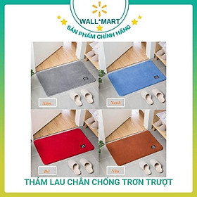 Mua Thảm Chùi Chân Cao Cấp Chống Trơn Trượt Đẹp Giá Rẻ Nhà Tắm Nhà Bếp Đế Cao Su Wallmart WM04