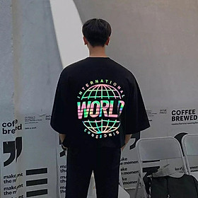 Áo thun nam đẹp ️Áo thun Stee ️️ in Phản QUang 7 màu INTER WORLD ️ chất vải cotton chất mịn tốt aothununisex