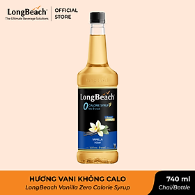 Siro Không Calo Hương Vani - LongBeach Vanilla Zero Calorie Concentrated Flavoured Syrup 740 ml