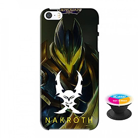 Ốp lưng nhựa dẻo dành cho iPhone 5S tặng popsocket in logo iCase - in hình Nakroth