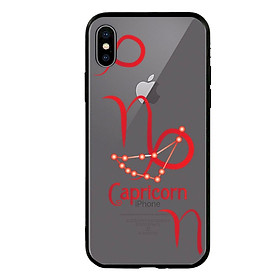 Ốp lưng cho điện thoại Iphone X viền TPU cho cung Ma Kết - Capricorn