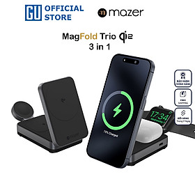 Mua Đế Sạc Không Dây 3 in 1 Mazer MagFold Trio QI2 15W Sạc Được Cho Điện Thoại  Tai Nghe  Đồng Hồ Gấp Gọn Tiện Mang Theo Hàng Chính Hãng