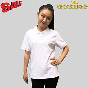 Áo phông nữ cá sấu GOKING form suông, cổ trụ trang trọng lịch sự