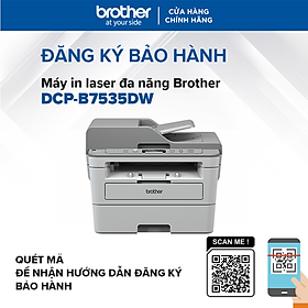 Máy In Lazer Đa Năng Trắng Đen Brother DCP-B7535DW (Print, Copy, Scan, Duplex) - Hàng Chính Hãng