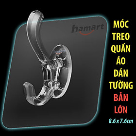 Móc Dán Tường Treo Quần Áo Hamart Móc Dán Tường Treo Đồ Đa Năng Acrylic Polyme Dày Siêu Chắc