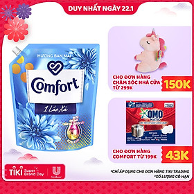 Nước Xả Làm Mềm Vải Comfort Chăm Sóc Chuyên Sâu Đậm Đặc Một Lần Xả Hương Ban Mai Túi 3.2L