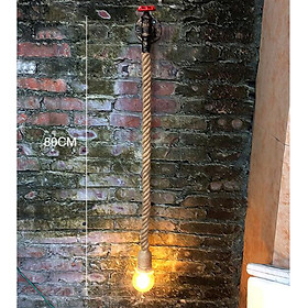 Industrial Vintage Hemp Rope Pipe Wall Sconce Aisle/Bar Lights Wall Lamp 80cm Le