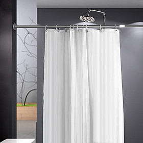 Mercury guest color stripes polyester shower curtain white 100 * 180CM