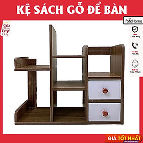 Mua Kệ Sách Gỗ Xương Rồng Mini Kèm 2 Ngăn Kéo Để Bàn Decor Văn Phòng