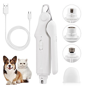 2-in-1 Pet Nail Grinder & Clipper Electric Dog Nail Trimmer Low Noise with 2 LED Lights Pet Nail Grooming Tool