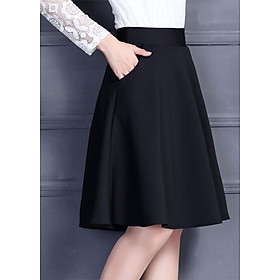 Chân váy xòe 2 túi sành điệu - màu đen