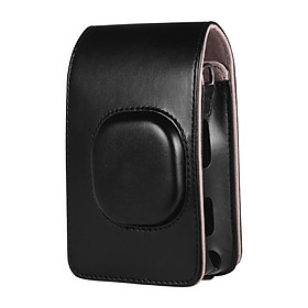 Compact Size Instant Camera Case Bag PU Leather with Shoulder Strap Compatible with Fujifilm Fuji Instax mini LiPlay