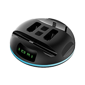 4-in-1 Charger Station with LED Indicator/Type-C Interfaces Compatible with N-Switch Lite(Fast Charge)/ Joy-Con/Pro