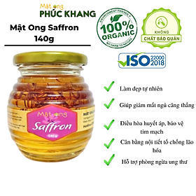 Mật ong Saffron Phúc Khang 140g - Hũ thủy tinh cao cấp