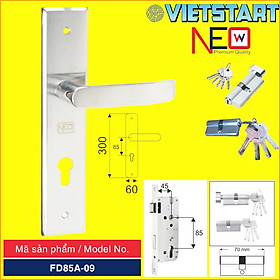 Khóa tay gạt dài 300mm NEWNEO - Ruột 1 bên chìa, 2 bên chìa - Ban công